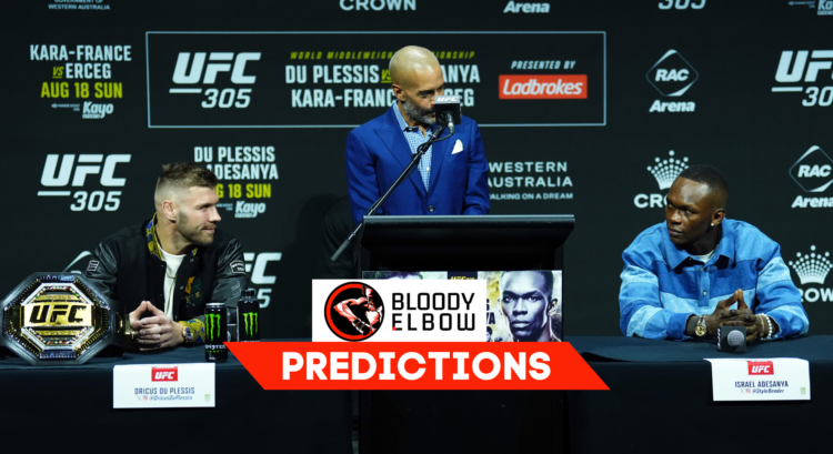 Dricus Du Plessis and Israel Adesanya share intense face off at UFC 305 press conference