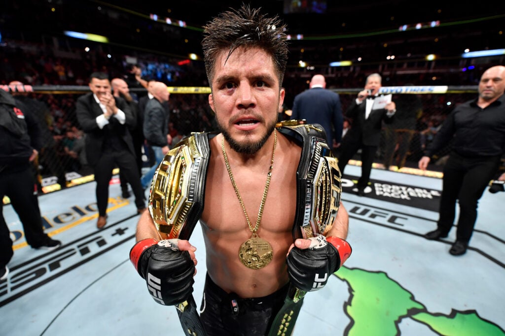 Henry Cejudo following his UFC 238 win over Henry Cejudo