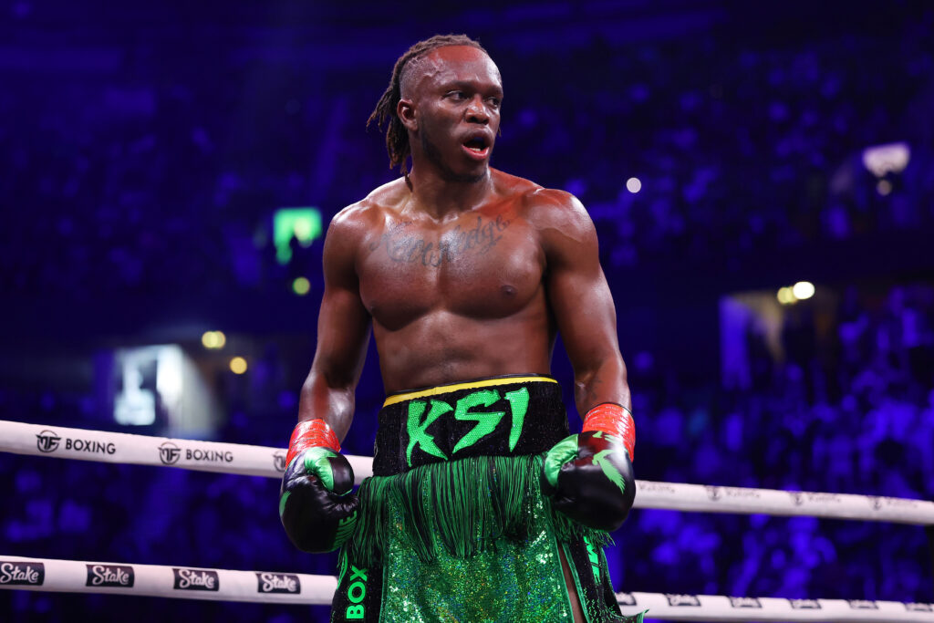 KSI during his fight with Tommy Fury