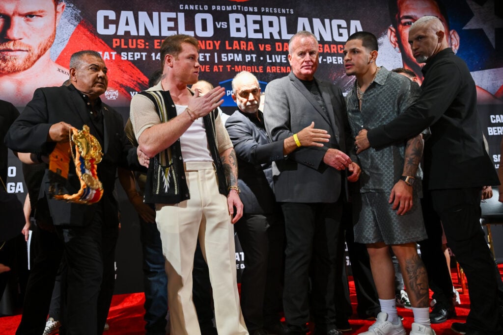 Canelo Alvarez and Edgar Berlanga hold press conference in Los Angeles