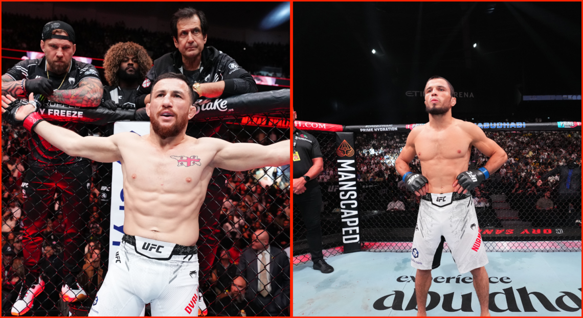 Merab Dvalishvili and Umar Nurmagomedov ahead of respective fights