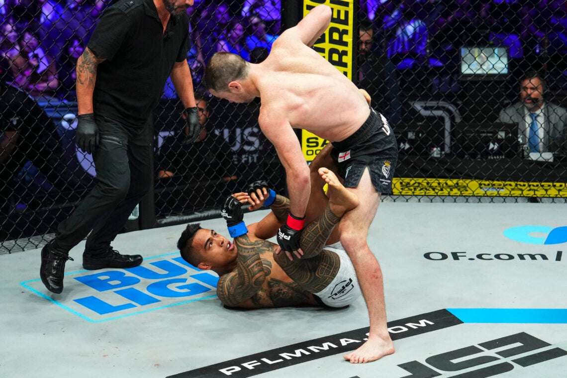 Brendan Loughnane knocking down Kai Kamaka III