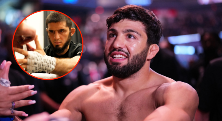 Pop out of Arman Tsarukyan after beating Beneil Dariush and Islam Makhachev getting his hands wrapped