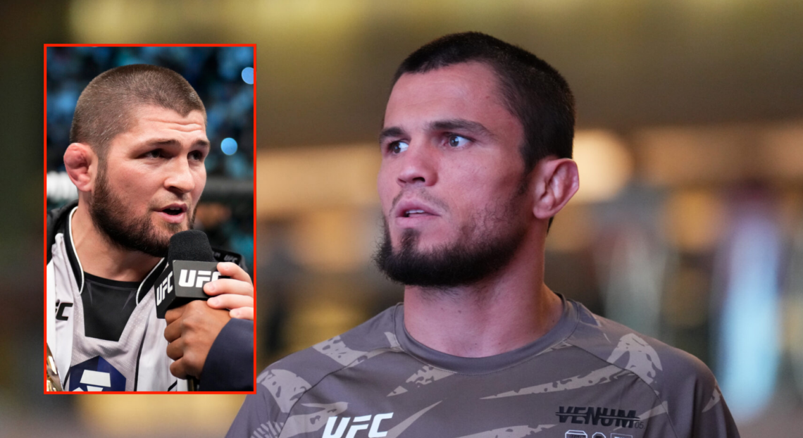 Pop out of Umar Nurmagomedov during open workouts and Khabib