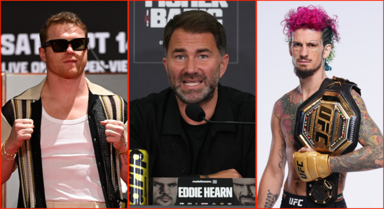 Split of Canelo Alvarez, Eddie Hearn and Sean O'Malley