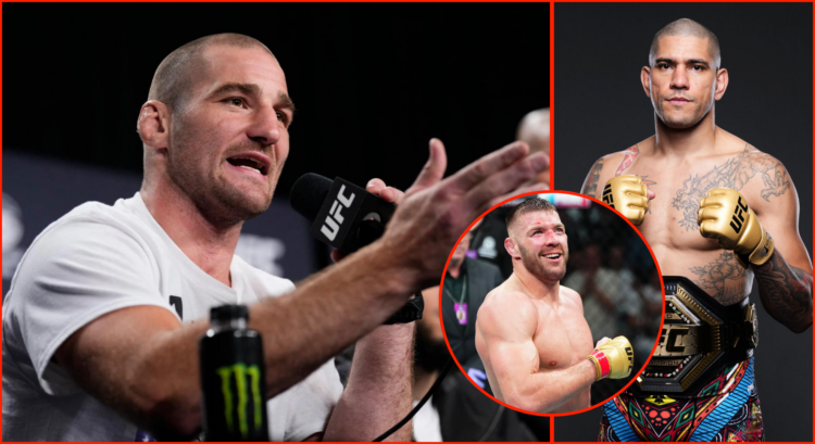 Pop out of UFC fighters Sean Strickland, Dricus Du Plessis and Alex Pereira