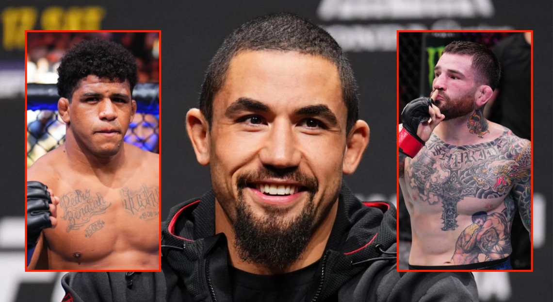 Split of Robert Whittaker at UFC 298, Gilbert Burns at UF 288 and Sean Brady at UFC Fight Night Austin