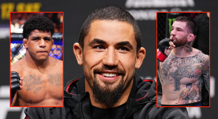 Split of Robert Whittaker at UFC 298, Gilbert Burns at UF 288 and Sean Brady at UFC Fight Night Austin