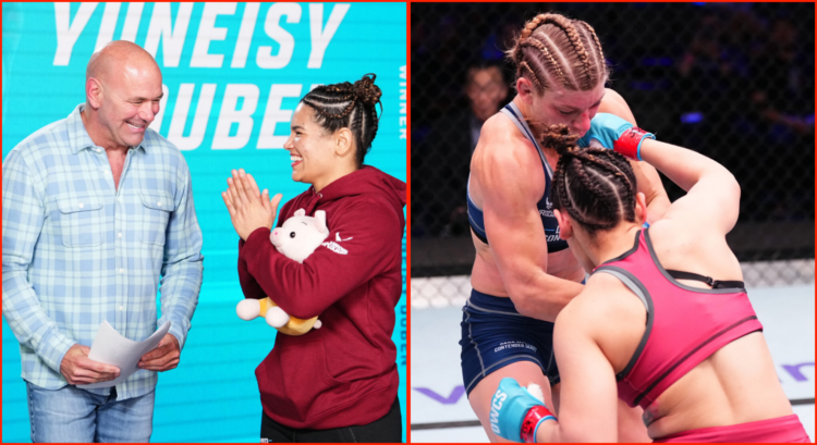 Side by side of Dana White and Yuneisy Duben on DWCS S8 EP 4