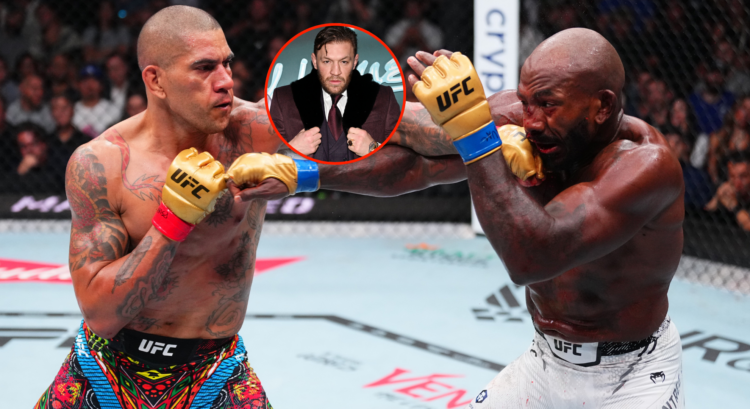 Main photo shows Alex Pereira punching Khalil Rountree Jr