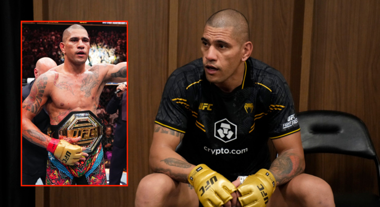 Side by side of Alex Pereira before UFC 307 and after retaining his title