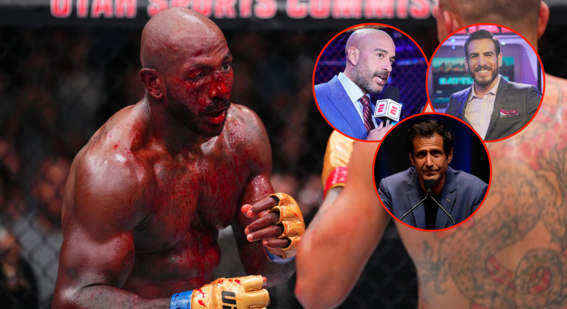 Pop out of Khalil Rountree Jr at UFC 307, Jon Anik at UFC 298, Ray Longo at the Hall of Fame and Kenny Florian on Battlebots