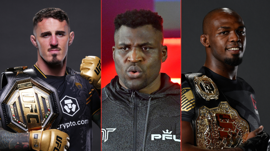 Tom Aspinall, Francis Ngannou and Jon Jones