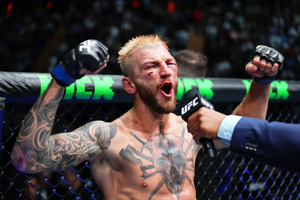 Dan Hooker speaking after his UFC 305 win