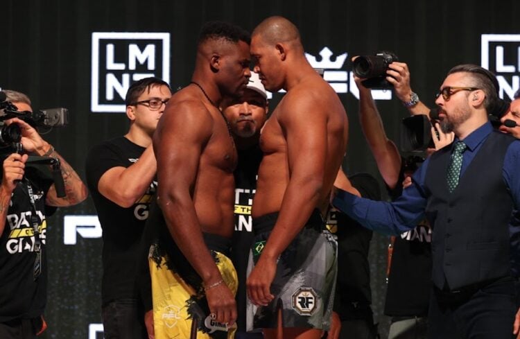 Francis Ngannou and Renan Ferreira face off ahead of their PFL fight