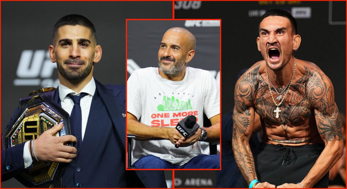 Pop out of Ilia Topuria at UFC 308 press conference, Jon Anik at UFC 294 Q&A and Max Holloway at UFC 308 ceremonial weigh-ins