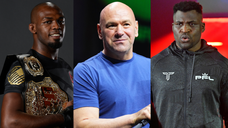 Jon Jones, Dana White, Francis Ngannou