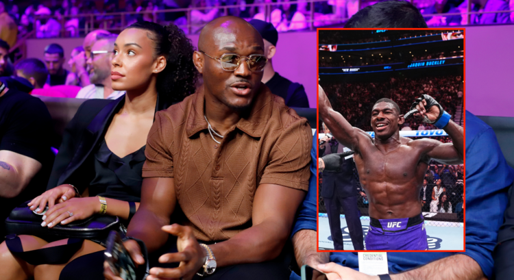 Kamaru Usman (left) at the PFL 2024 Play offs and Joaquin Buckley (right) following his win over Stephen Thompson at UFC 307
