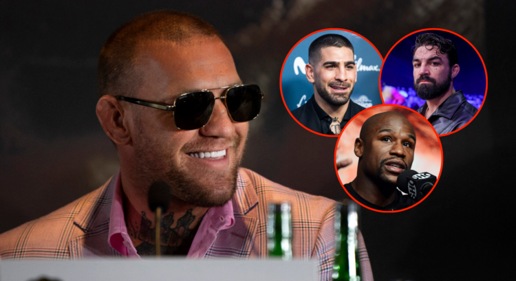 Pop out of Conor McGregor at BKFC, Ilia Topuria at 'Topuria' premiere, Mike Perry t BKFC, and Floyd Mayweather ahead of Alvarez fight