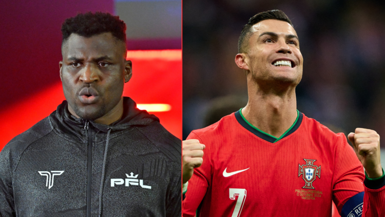 Francis Ngannou and Cristiano Ronaldo