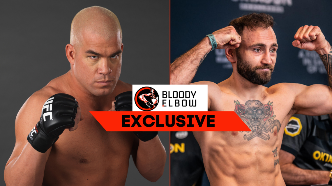 Tito Ortiz and Deniz Ilbay with exclusive banner