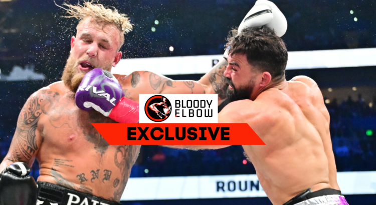Jake Paul and Mike Perry with exclusive banner