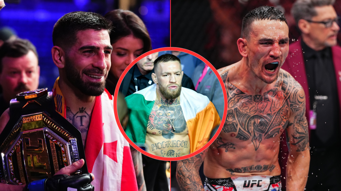Ilia Topuria, Conor McGregor and Max Holloway