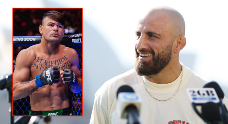 Pop out of Diego Lopes at UFC 306 and Alex Volkanovski at UFC 312 Media event