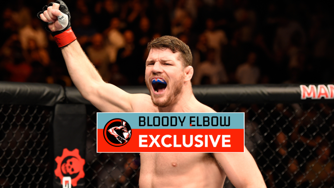 Michael Bisping with exclusive banner