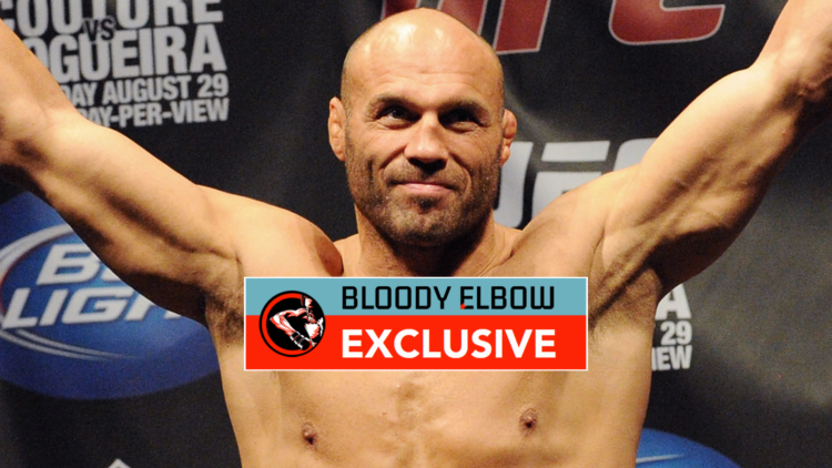 Randy Couture with exclusive banner