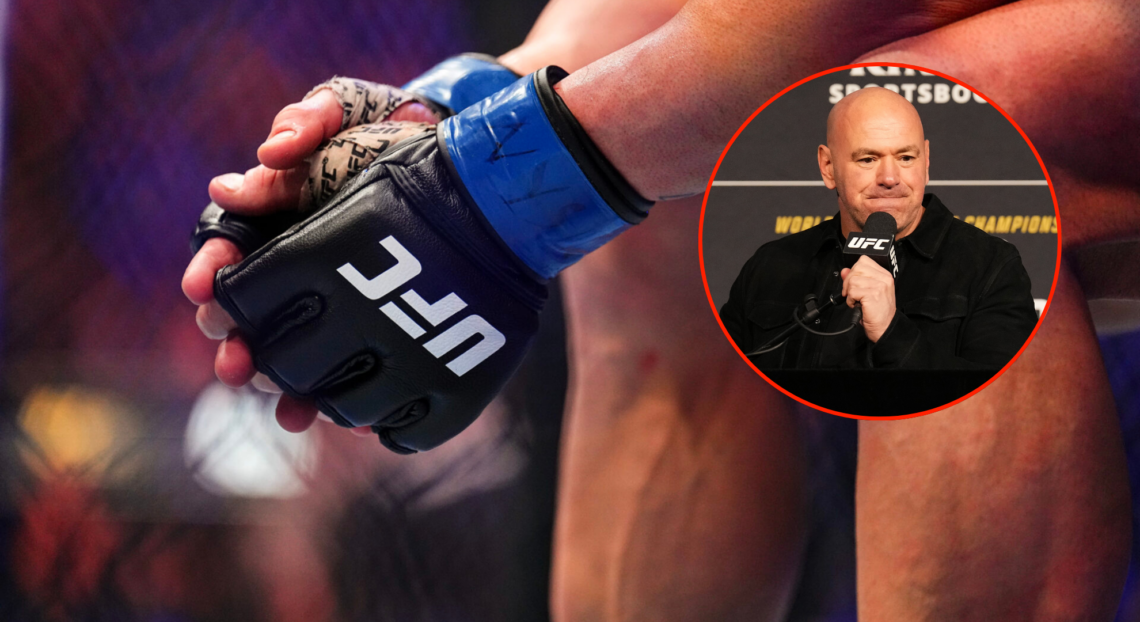 Pop out of Dana White at UFC 309 pre-fight press conference and Michael Chandler at UF 309