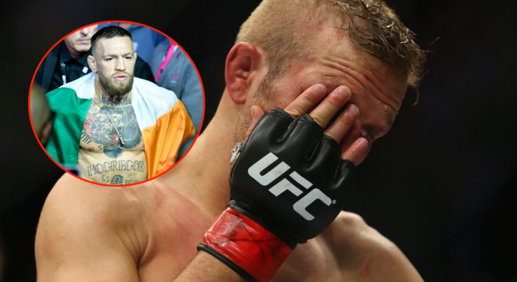 Pop out of TJ Dillashaw at UFC Fight Night: Dillashaw v Cruz and Conor McGregor at UFC 264