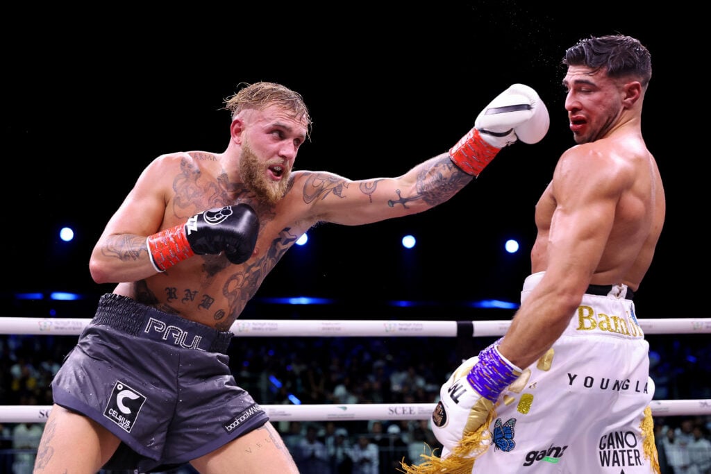 Jake Paul punches Tommy Fury