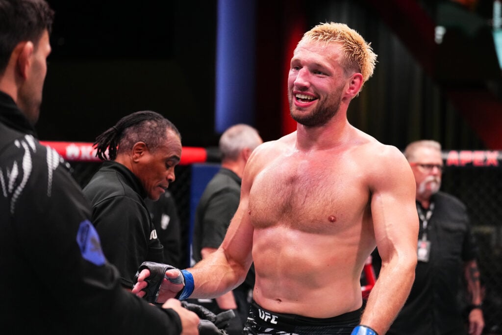 Reinier de Ridder celebrates victory over Gerald Meerschaert