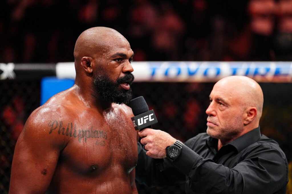 Joe Rogan interviewing Jon Jones