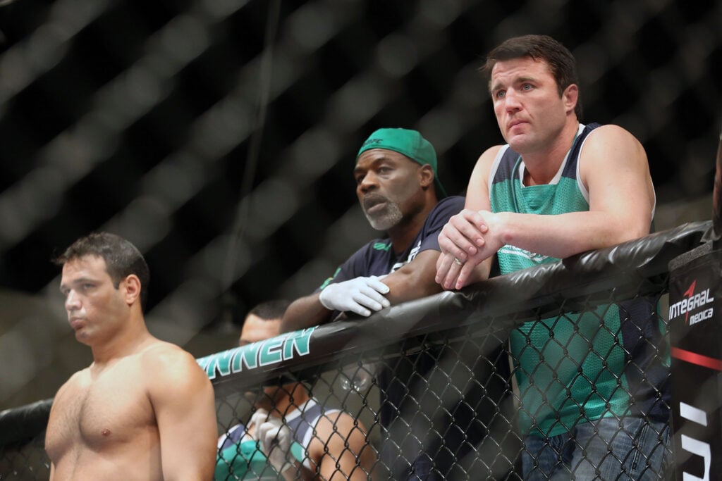 Chael Sonnen cornering during The Ultimate Fighter