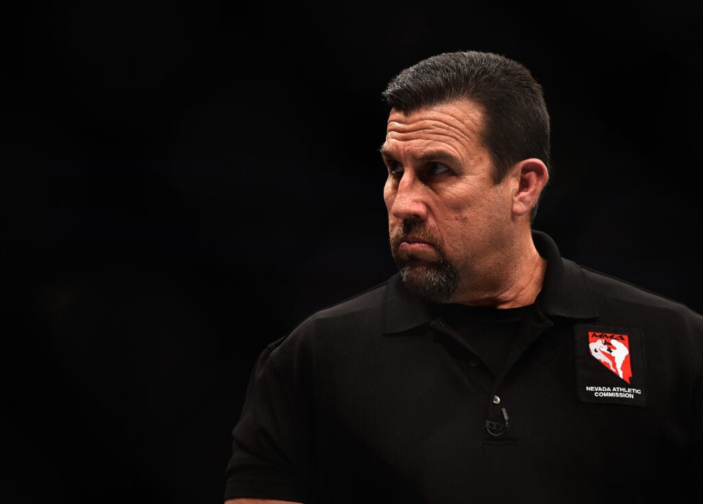 Referee John McCarthy looks on at UFC 207