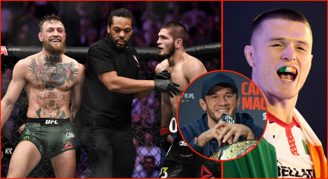 Pop out of Conor McGregor vs Khabib Nurmagomedov at UFC 229, Paul Hughes at PFL: Battle of the Giants ad Usman Nurmagomedov at Bellator 300