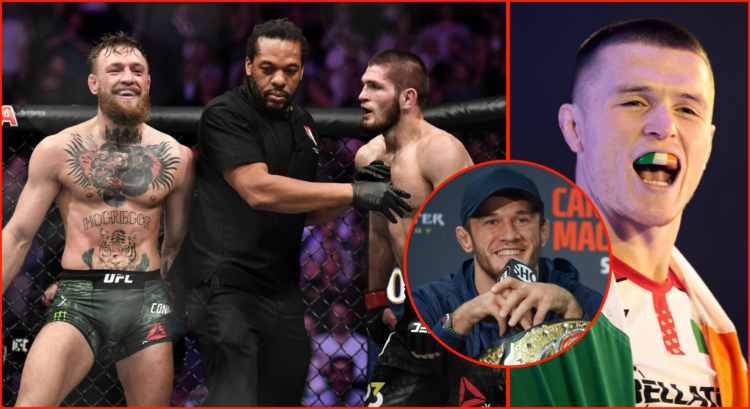 Pop out of Conor McGregor vs Khabib Nurmagomedov at UFC 229, Paul Hughes at PFL: Battle of the Giants ad Usman Nurmagomedov at Bellator 300