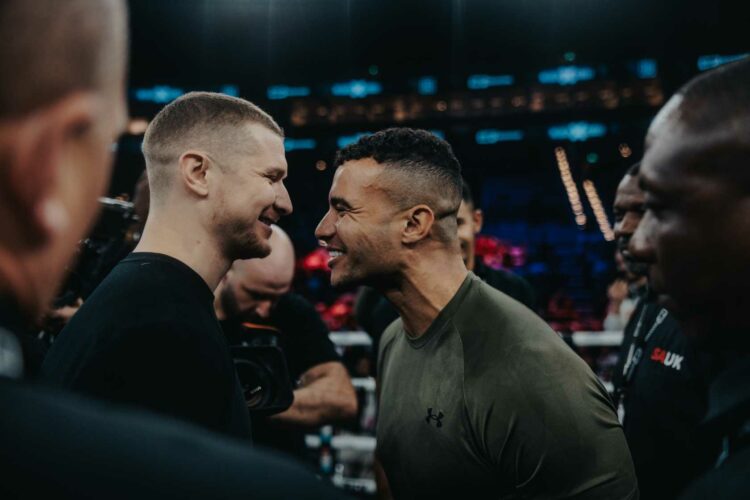 Wade Plemons and Harrison Sullivan (HSTikkyTokky) face off in a boxing ring