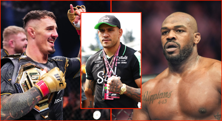 Pop out of Tom Aspinall at UFC 304, Alex Pereira t the F1 Grand Prix in Mexico and Jon Jones at UFC 285