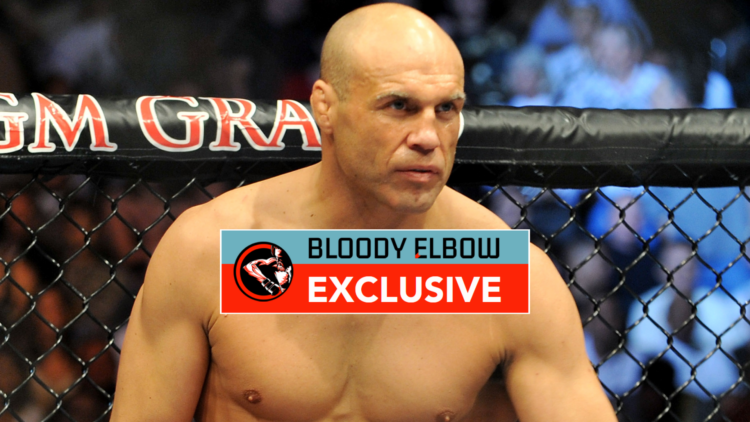 Randy Couture with exclusive banner