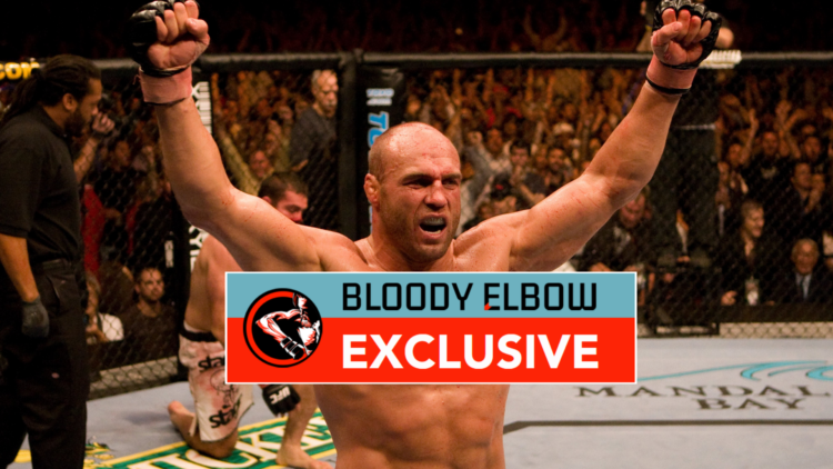 Randy Couture with exclusive banner