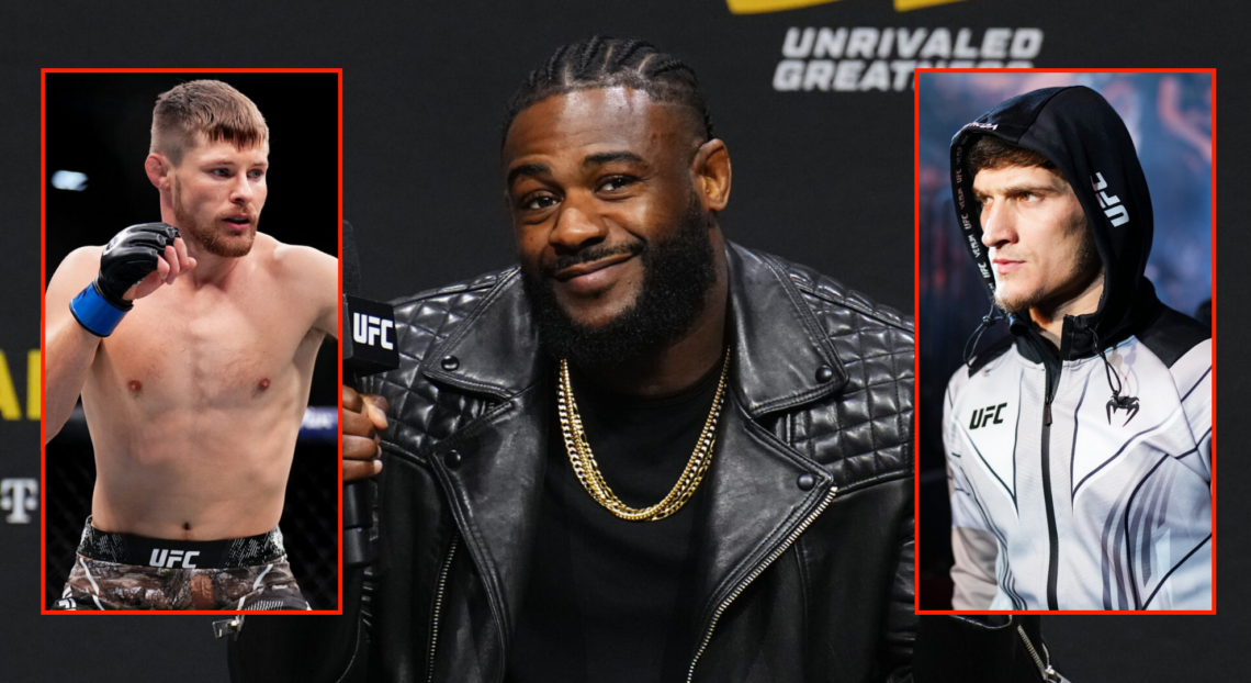 Pop out of Bryce Mitchell at UFC 296, Aljamain Sterling at the UFC 300 press conference and Movsar Evloev at UFC 288