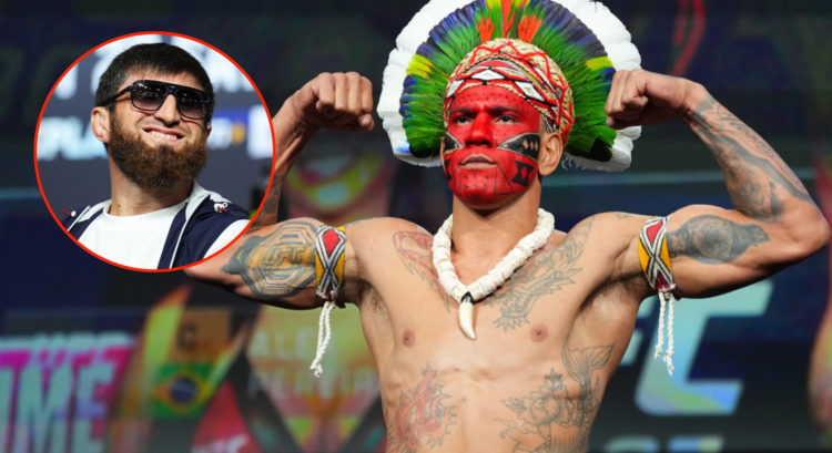 Pop out of Alex Pereira at UFC 307: Ceremonial Weigh-in and Magomed Ankalaev at UFC 308 Press Conference