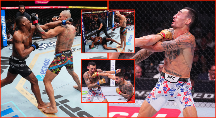 Pop outs of Alex Pereira vs Jamahal Hill at UFC 300, and Max Holloway vs Ilia Topuria at UFC 308