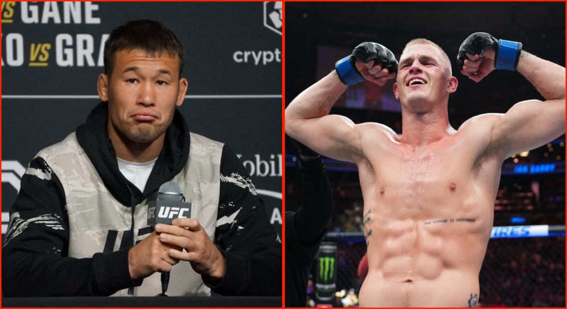 Side by side of Shavkat Rakhmonov at UFC 285 and Ian Machado Garry at UFC 292