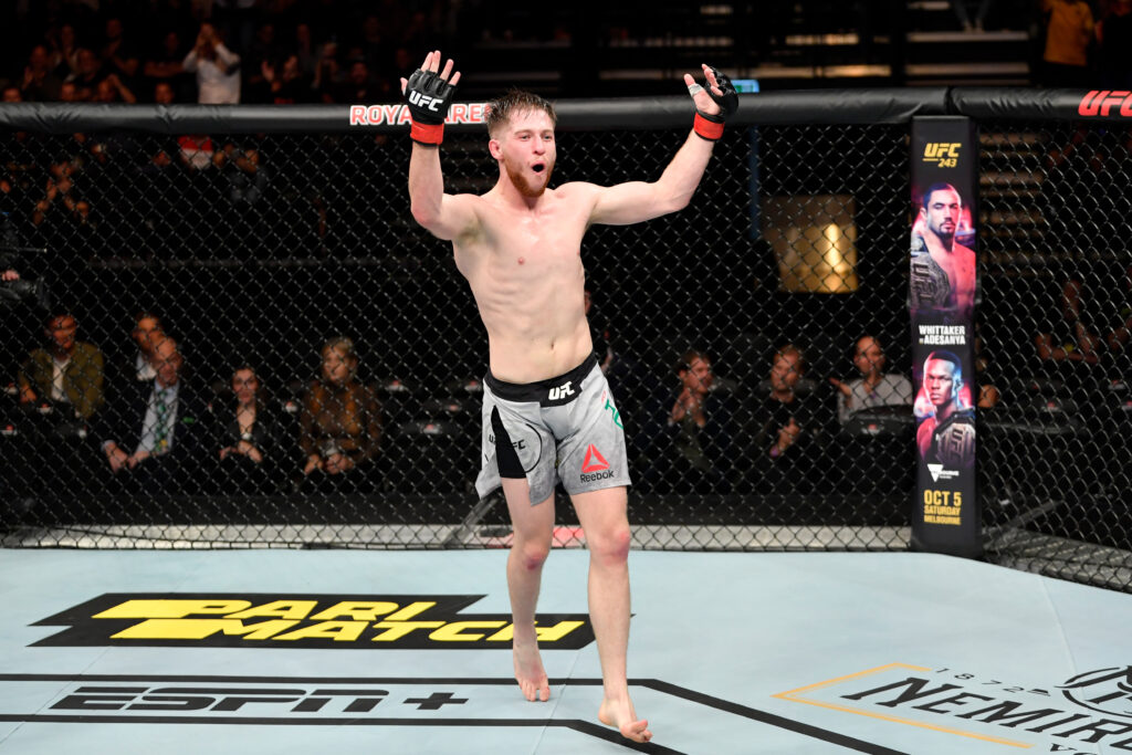 Jack Shore after winning his UFC debut