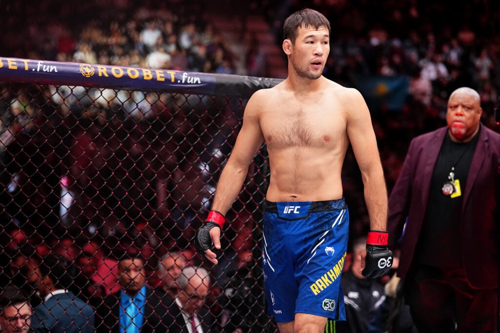 Shavkat Rakhmonov enters the Octagon for his UFC 296 fight