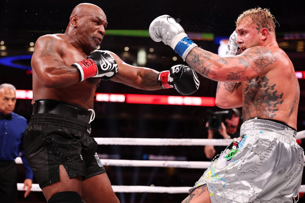 Mike Tyson punches Jake Paul